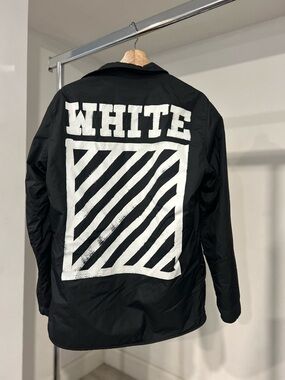 Off-White Black Jacket with White Back Graphic
